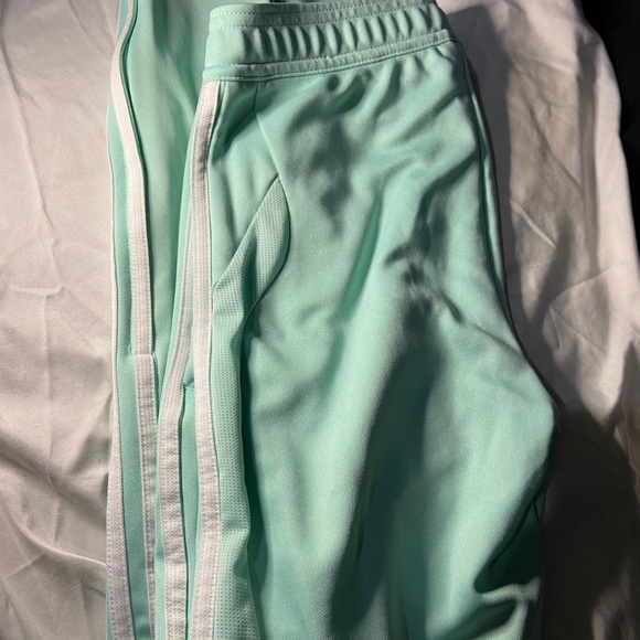 ADIDAS WOMEN'S TIRO19 SOCCER PANTS MINT/WHITE - Picture 4 of 4